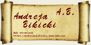 Andreja Bikicki vizit kartica